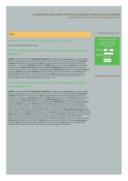 proposal skripsi sistem monitoring jaringan berbasis sms gateway