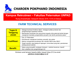 charoen pokphand indonesia - Fakultas Peternakan Unpad
