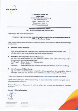Page 1 seroa- PT Indonesia Comnets Plus Kantor Pusat Kawasan
