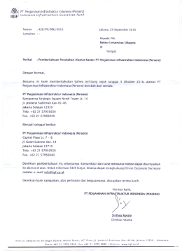 Page 1 $N PT Penjaminan Infrastruktur Indonesia (Persero) IIGF