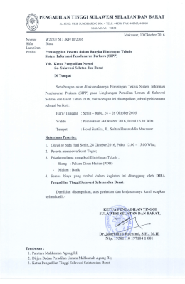 Surat - Pengadilan Tinggi Makassar