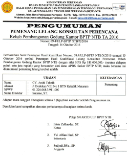 Page 1 KEMENTERIAN PERTANIAN BADAN PENELITIAN DAN