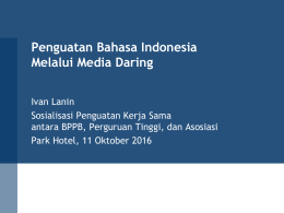 Penguatan Bahasa Indonesia Melalui Media Daring