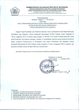 Page 1 KEMENTERIAN KEUANGAN REPUBLIK INDONESIA