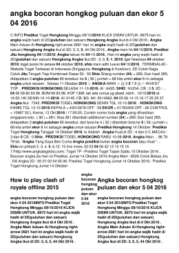 angka bocoran hongkog puluan dan ekor 5 04 2016