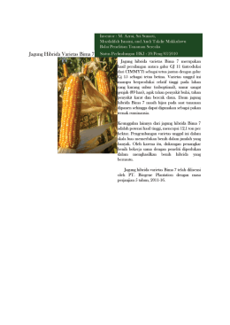 Page 1 Inventor : M. Azrai, Sri Sunari. Muzilalifah Ismaili, and Audi
