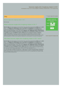 bocoran angka shio hongkong malam ini 20.1