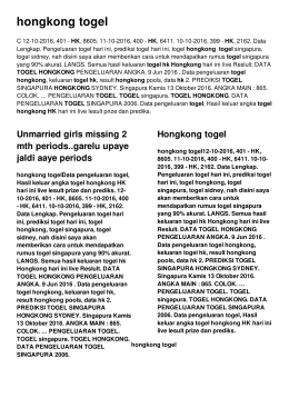 hongkong togel
