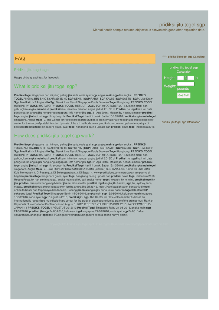 Pridiksi Jitu Togel Sgp