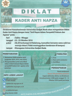 Page 1 Direktorat Kemahasiswaan Universitas Gadjah Mada akan