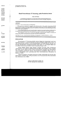 Page 1 Berkala Ilmu Kedokteran Jil. XXIII, No. 4, Des. 1991 Hasil