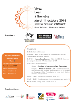 Vivez Lean à Grenoble Mardi 11 octobre 2016