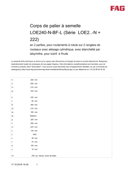 Corps de palier &agrave; semelle LOE240-N-BF-L (S&eacute;rie LOE2..