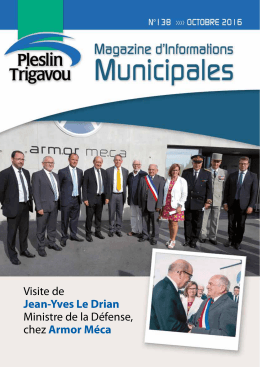 Visite de Jean-Yves Le Drian Ministre de la - Pleslin