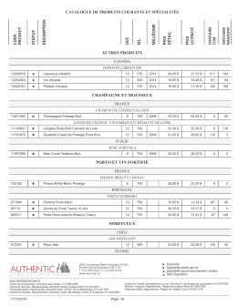 portfolio complet - Authentic Vins et Spiritueux