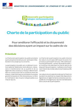 Charte de la participation du public