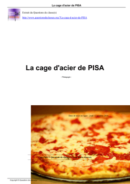 La cage d`acier de PISA - questionsdeclasses.org