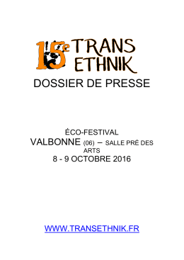 Presskit TE 2016 - Festival TransEthnik