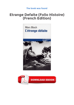 Etrange Defaite (Folio Histoire) (French Edition) Free Pdf Books