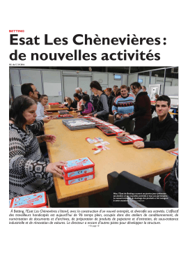 Portes ouvertes à l`E SAT les Chènevières