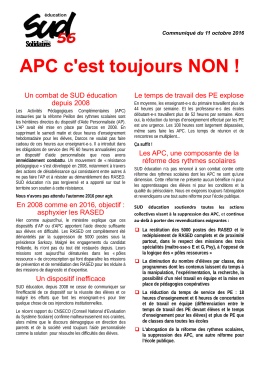 Tract contre les APC - Sud Education Morbihan
