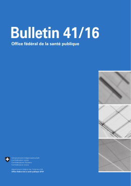 Bulletin 41/16 - Bundesamt für Gesundheit