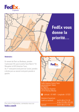 FedEx vous donne la priorité…