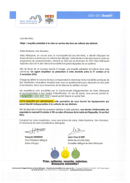 Détail sur l`enquête - Commune de Lorry-lès-Metz