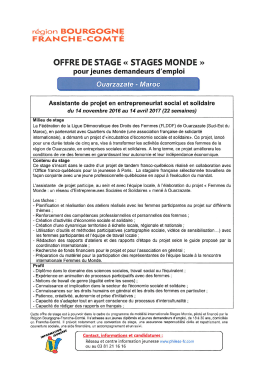 Offre de stage - Ouarzazate (Maroc) (0,58Mo)