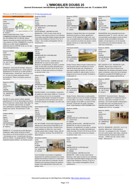 Journal immobilier Doubs