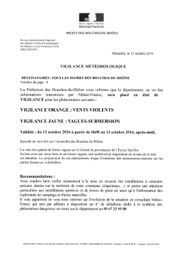 Page 1 REPUBLIQUE FRANçaise PRÉFET DES BOUCHES