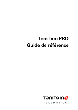 TomTom PRO - Consulter la section support technique