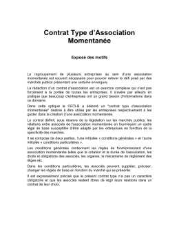 Contrat Type d`Association Momentanée - CRTI-B