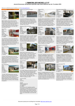 Journal immobilier Moselle