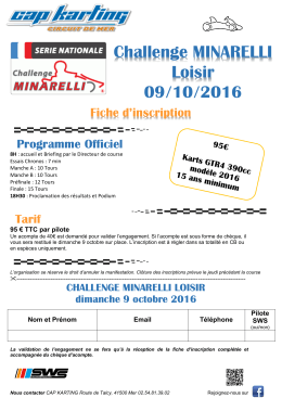 Challenge MINARELLI Loisir 09/10/2016