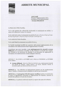 Page 1 ARRETE MUNICIPAL www.aufillat.fr 2016