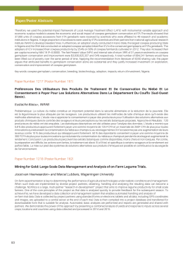 Paper/Poster Abstracts - Wageningen UR E