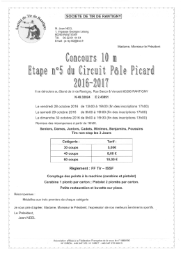 Concours 10m - Ligue de Tir de Picardie