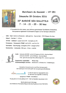 Page 1 33* MARCHE DES BALLOTTLs 7 - 14 - 21 - 25 - 30 kms -