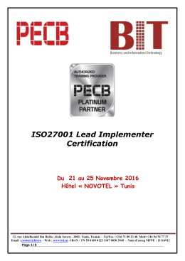 ISO 27001 Lead Implementer (LI)