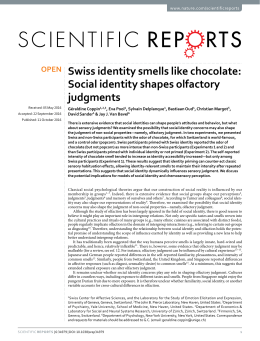 Social identity shapes olfactory judgments