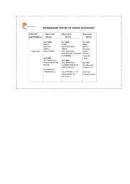 Programme maternelle