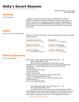 Adobe pdf - Escort Resume