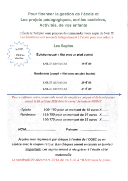 commande sapins 2016
