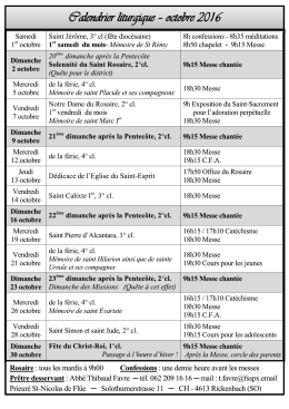 Page 1 6Faſendher liturgique - octobre 20/6 Samedi | Saint Jérôme