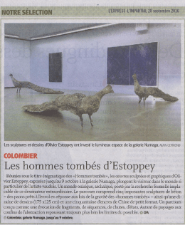 Page 1 | |- | | | Les sculptures et dessins d`Olivier Estoppey ont
