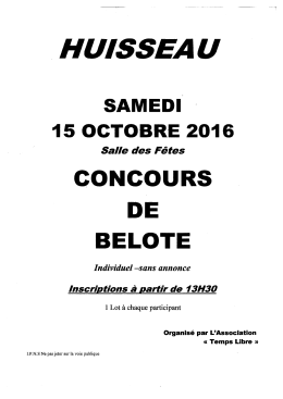 Concours de belotte