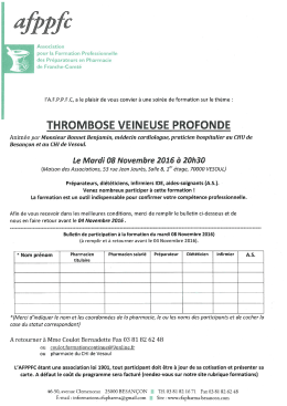 T&eacute;l&eacute;charger ici l`invitation - CFA Pharmacie de Franche