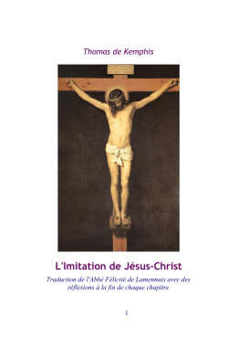 L`Imitation de Jésus-Christ