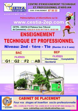 Page 1 | CENTRE D`ENSEIGNEMENT TECHNIQUE ET